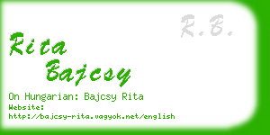 rita bajcsy business card